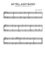Téléchargez l'arrangement pour piano de la partition de Traditionnel-Go-tell-Aunt-Rhody en PDF